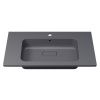 Раковина из искусственного камня Uperwood Lagoon Quartz 297000018 80х50 полувстраиваемая цвет серый