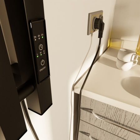 Полотенцесушитель электрический Маргроид Inaro профильный Inaro-8024-1081-9005R 25х80 черный