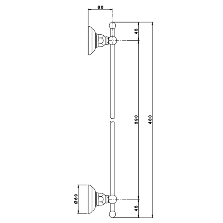 Полотенцедержатель Nicolazzi Accessori Classica 1484CR