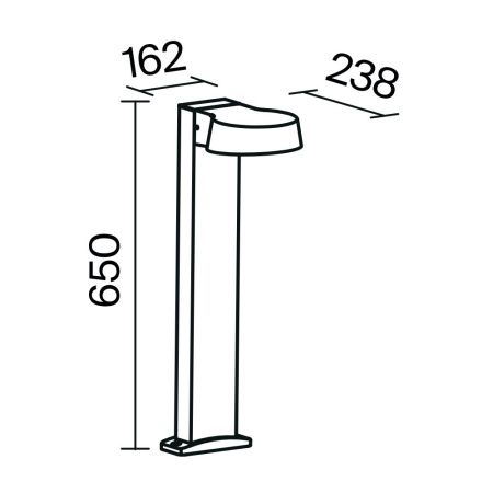 Уличный ландшафтный светодиодный светильник Maytoni Outdoor Share (Пай) O443FL-L12GF3K