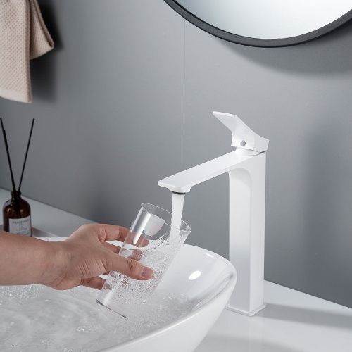 Смеситель для раковины Shevanik S6111C на столешницу белый - фото 5