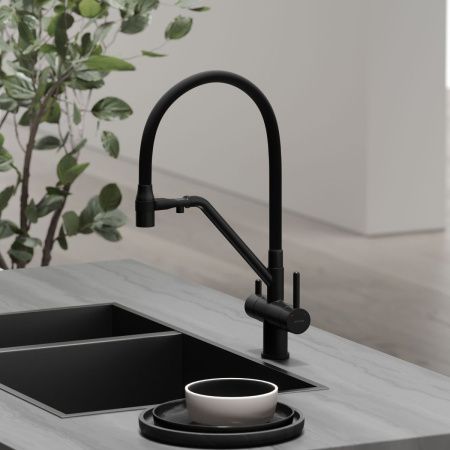 Смеситель для кухни Sancos Dora SC4003MB на мойку черный