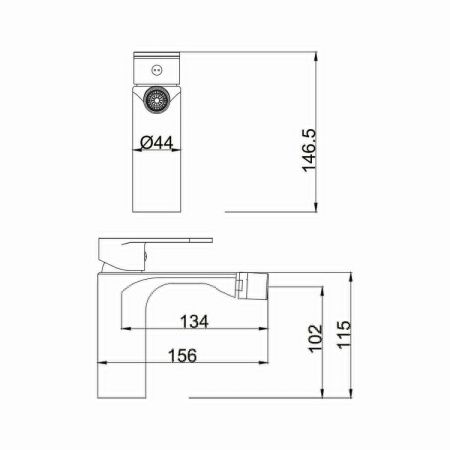Смеситель Fashun A5085-7 на биде черный