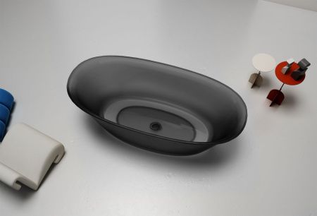 Ванна из полиэфирной смолы Abber Kristall AT9707Onyx 170х75 отдельностоящая овальная