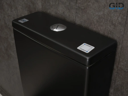 Унитаз напольный с бачком Gid Cortado Tn2189Bm (62248Y) черный с сиденьем микролифт безободковый