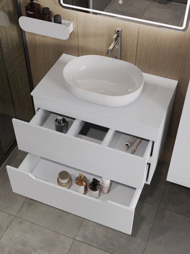 Тумба с раковиной Orange Line Li-80TuwMDF+B05-480W 81х46х67,5 - фото 4