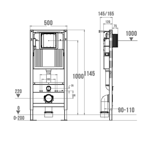 Инсталляция для унитаза Wonzon & Woghand WW-TI743A-H - фото 2