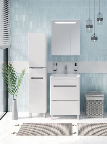 Тумба под раковину Runo Парма 00000001139 60х40 напольная цвет белый - фото 3