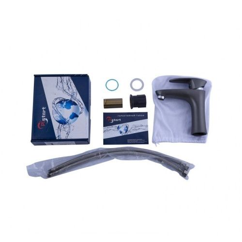 Смеситель Plstart PL1005-17 на раковину графит - фото 4