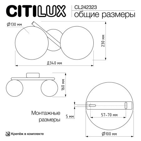 Светильник настенный Citilux Ronny (Ронны) CL242323