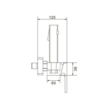 Гигиенический душ со смесителем Raffine F0596H-1 черный