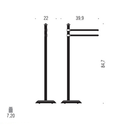 Стойка с аксессуарами для ванной Colombo Hermitage B3338.OA