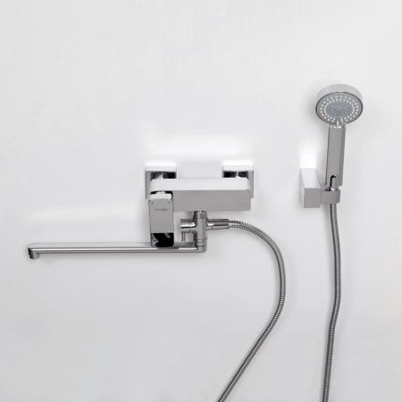 Смеситель для ванны и душа Wasserkraft Aller 1060 1062L настенный хром
