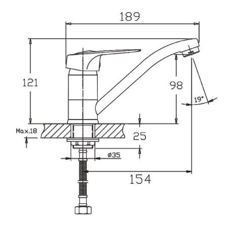Смеситель Haiba HB37 HB4537-2 на раковину хром
