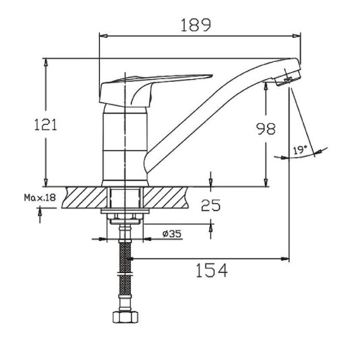 Cмеситель Haiba HB4537-2 на раковину хром - фото 3