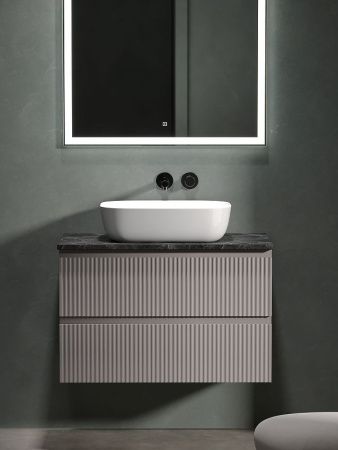 Тумба под раковину Sancos SNOB R SNR80SM 80х40 подвесная цвет коричневый