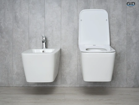 Унитаз подвесной Gid Cuadrado 61109Y белый с сиденьем микролифт безободковый