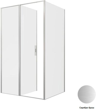 Душевой уголок Allen Brau Priority 3.31032.BA + 3.31047.BA 120х100 стекло прозрачное профиль серебро без поддона