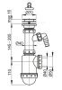 Сифон для раковины Alcadrain A441P-DN50/40 нержавеющая сталь