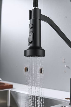 Смеситель для кухни Shevanik S963H на мойку черный