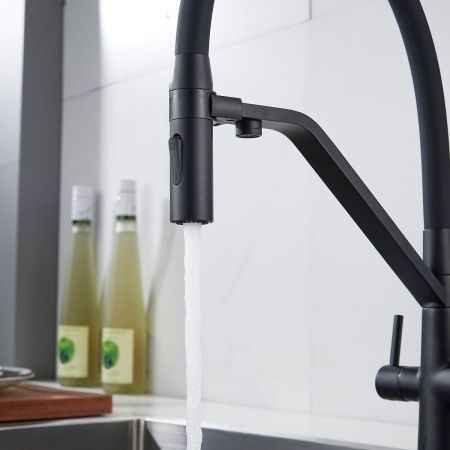 Смеситель для кухни Shevanik S278H на мойку черный