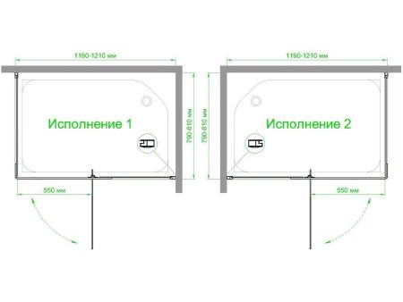 Душевой уголок Royal Bath HPVD RB8120HPVD-C 120х80 стекло матовое профиль белый без поддона