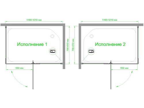 Душевой уголок Royal Bath HPVD RB8120HPVD-C-BL 120х120 стекло матовое профиль черный без поддона - фото 4