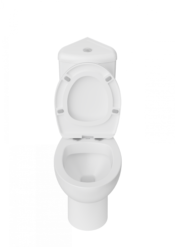 Чаша унитаза напольная Creavit Corner SD310-11CB00E-0000 цвет белый без бачка без сиденья душевой смыв - фото 3