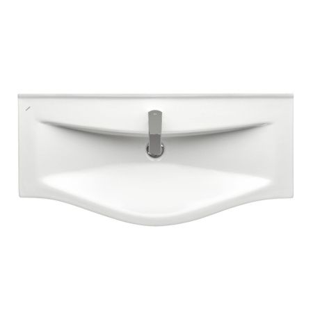 Раковина из сантехнического фарфора Santek Беверли WH302502 100х50 накладная цвет белый