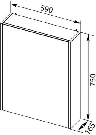 Зеркало-шкаф Aquanet Палермо 00203939 60х80 подвесной цвет белый
