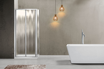 Душевой уголок Vincea Garda VSR-1G9090CH 90х90 стекло текстурное профиль хром глянцевый без поддона