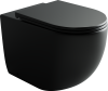 Унитаз приставной Ceramica Nova METROPOL CN4004MB черный с сиденьем микролифт безободковый душевой смыв