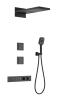 Душевая система Wonzon & Woghand WW-D4538-A-MB встраиваемая в стену цвет черный с термостатом