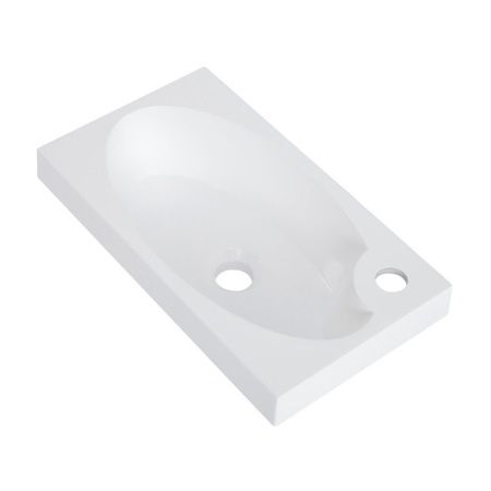 Раковина из искусственного камня BelBagno Pietra Mini BB-460-PM-LVB 50х30 накладная цвет белый 1 отверстие под смеситель