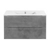 Тумба под раковину Vincea Mia Slim VMC-2MC900S1BT 90х40 подвесная цвет серый