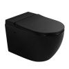 Унитаз подвесной Abber Bequem AC1108PMB черный с сиденьем микролифт безободковый импульсный смыв