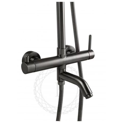 Душевая стойка Filarete FL2020BG настенная цвет графит - фото 5