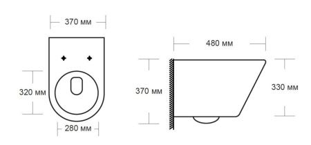 Унитаз подвесной MILLEAU 201 NESS 201 белый с сиденьем микролифт безободковый смыв воронка-водоворот