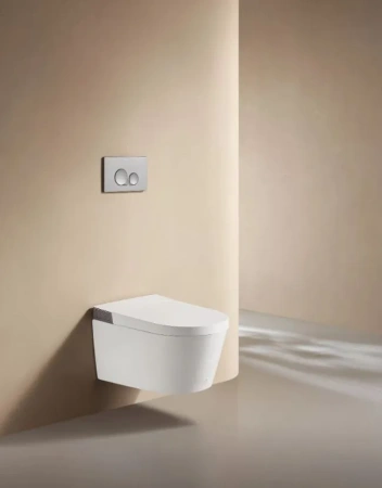 Унитаз-биде подвесной Arrow AKH1051H белый с сиденьем микролифт безободковый каскадный смыв