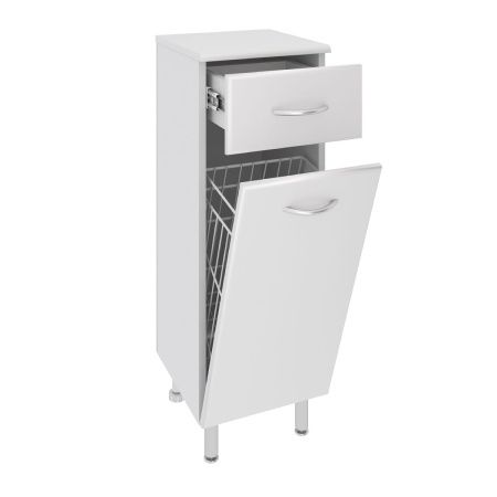 Шкаф-пенал RUNO ЭКОНОМ 00000000112 30х32х87 напольный цвет белый