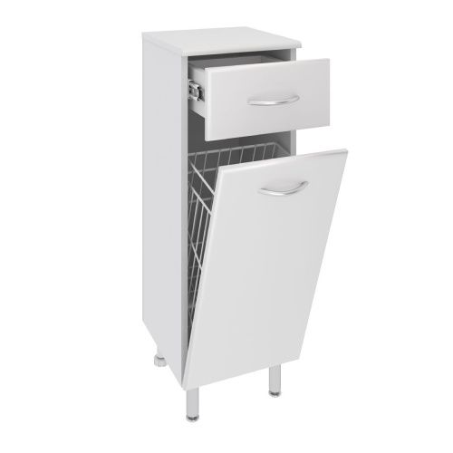 Шкаф-пенал RUNO ЭКОНОМ 00000000112 30х32х87 напольный цвет белый - фото 2