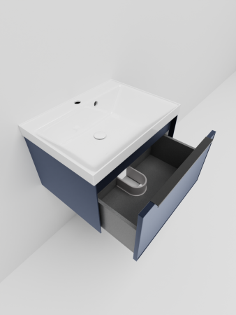 Тумба с раковиной La Fenice SIMPLA NFNC-01-SIM-BG-60-3-60 60х50 подвесная цвет синий
