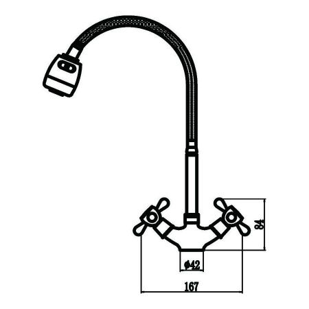 Смеситель для кухни Fmark FM4319 на мойку хром