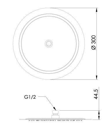 Верхний душ Mariani B00ST00130 30х30 хром