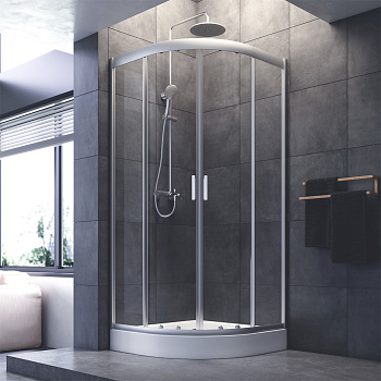Душевой уголок Am.Pm Gem W90G-401-090WT 90х90 стекло прозрачное профиль хром матовый без поддона