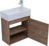 Комплект мебели: тумба с раковиной + зеркало Aquanet Nova Lite 00302530 50х30 подвесной цвет коричневый