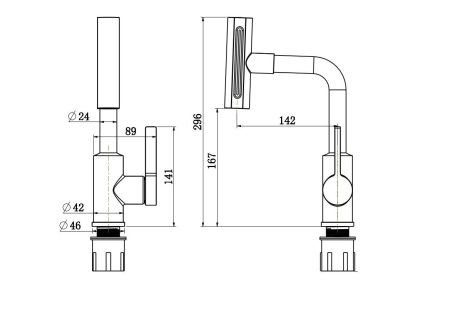 Смеситель для кухни Rush Tinos TI3732-17 на столешницу хром