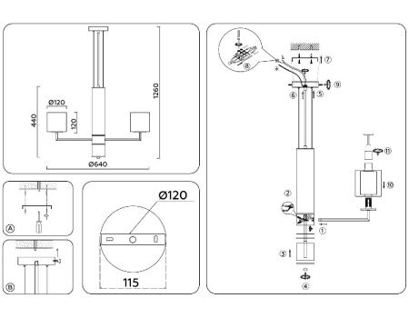 Люстра подвесная Ambrella Light Heigh Light (Хеигх Лигхт) LH56001