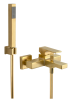 Смеситель для ванны Remer Absolute AU02BG настенный брашированное золото без термостата