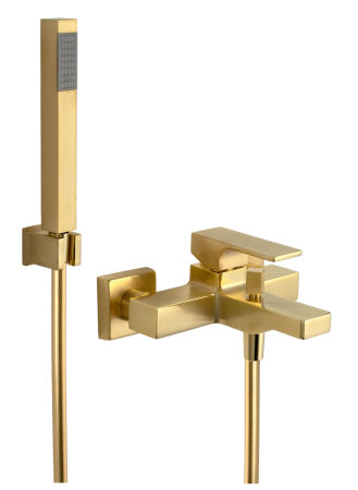 Смеситель для ванны Remer Absolute AU02BG настенный брашированное золото без термостата